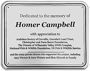 plaque honors Homer Campbell