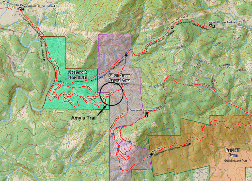 Amy's trail map