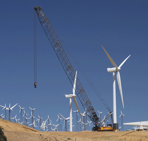 Wind farm under construction